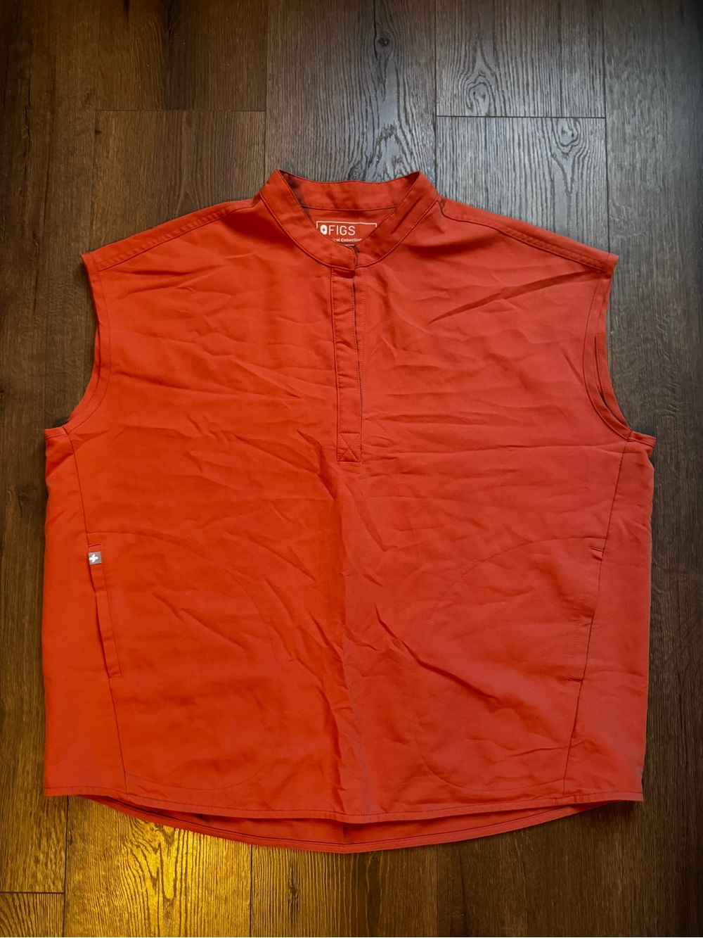 FIGS Rafaela Oversized Scrub Top Mandarin Collar